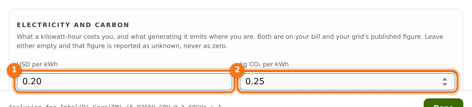 The electricity price and the grid carbon intensity fields