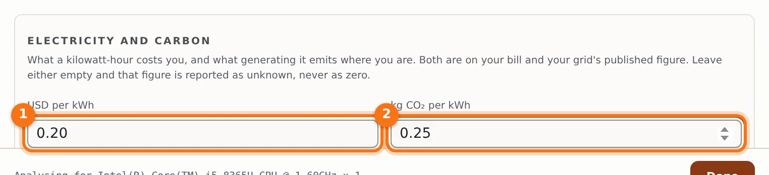 The electricity price and the grid carbon intensity fields